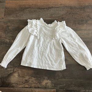 Zara kids ruffle long sleeve shirt